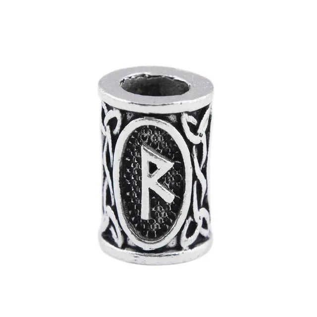 1pcs Viking Runes beads for Beards or Hair Jewelry Making Antique Beads Metal Charms for Bracelets for DIY Pendant Necklace