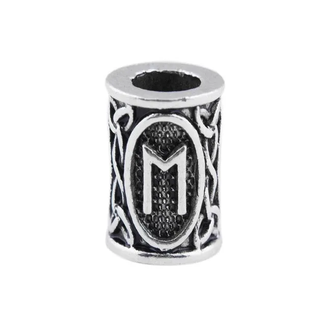 1pcs Viking Runes beads for Beards or Hair Jewelry Making Antique Beads Metal Charms for Bracelets for DIY Pendant Necklace