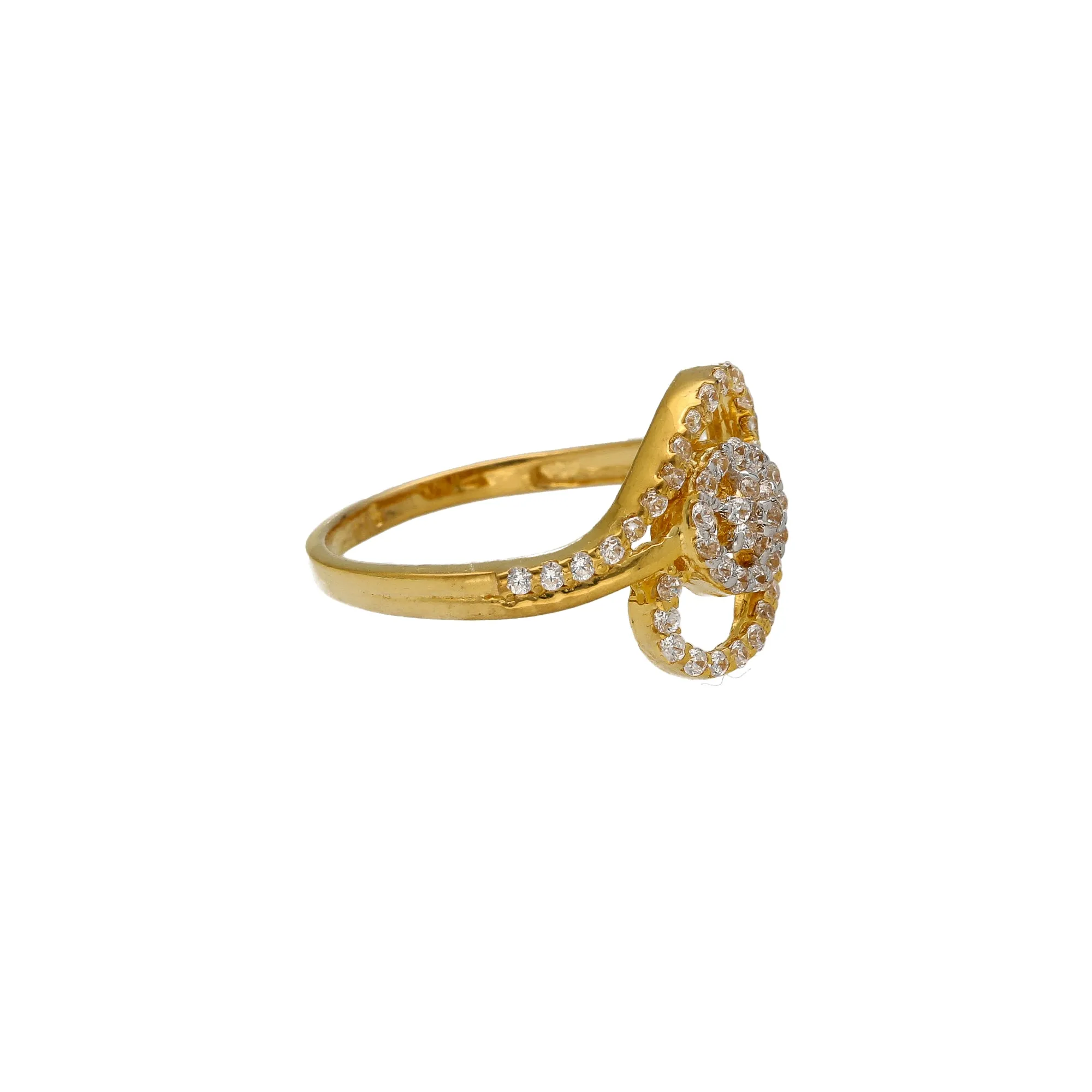 22K Yellow Gold & CZ Ring (3.1gm)