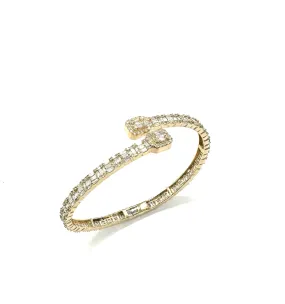 6 Ctw Diamond Bypass Bangle Bracelet