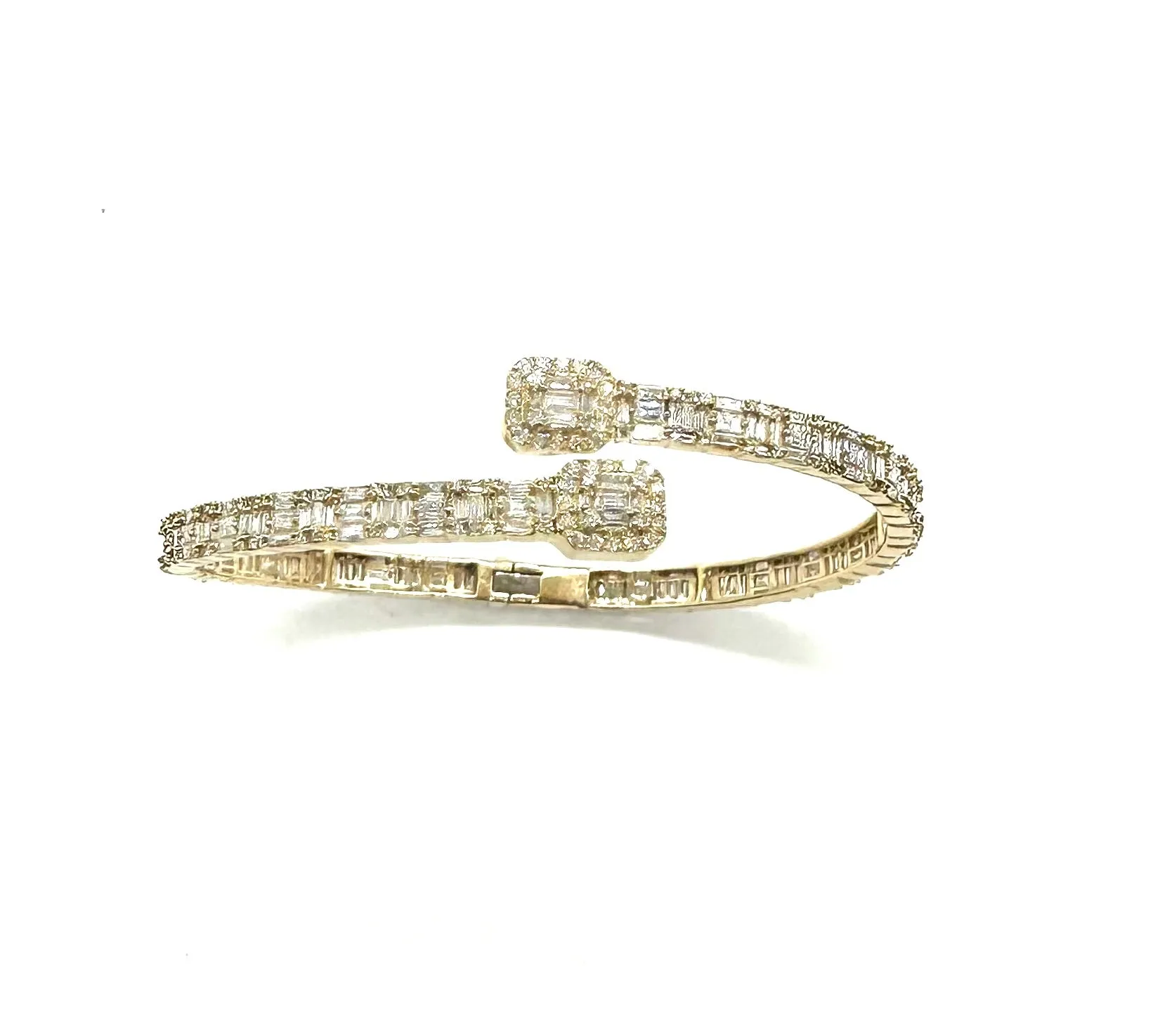 6 Ctw Diamond Bypass Bangle Bracelet