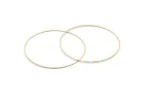 60mm Silver Rings - 12 Antique Silver Brass  Circle Connectors (60x0.80mm) BS 1112 H0342