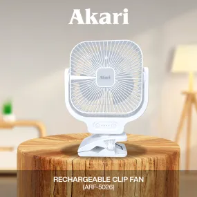 Akari 6 Rechargeable Clip Fan with Led Night Light (ARF-5026)