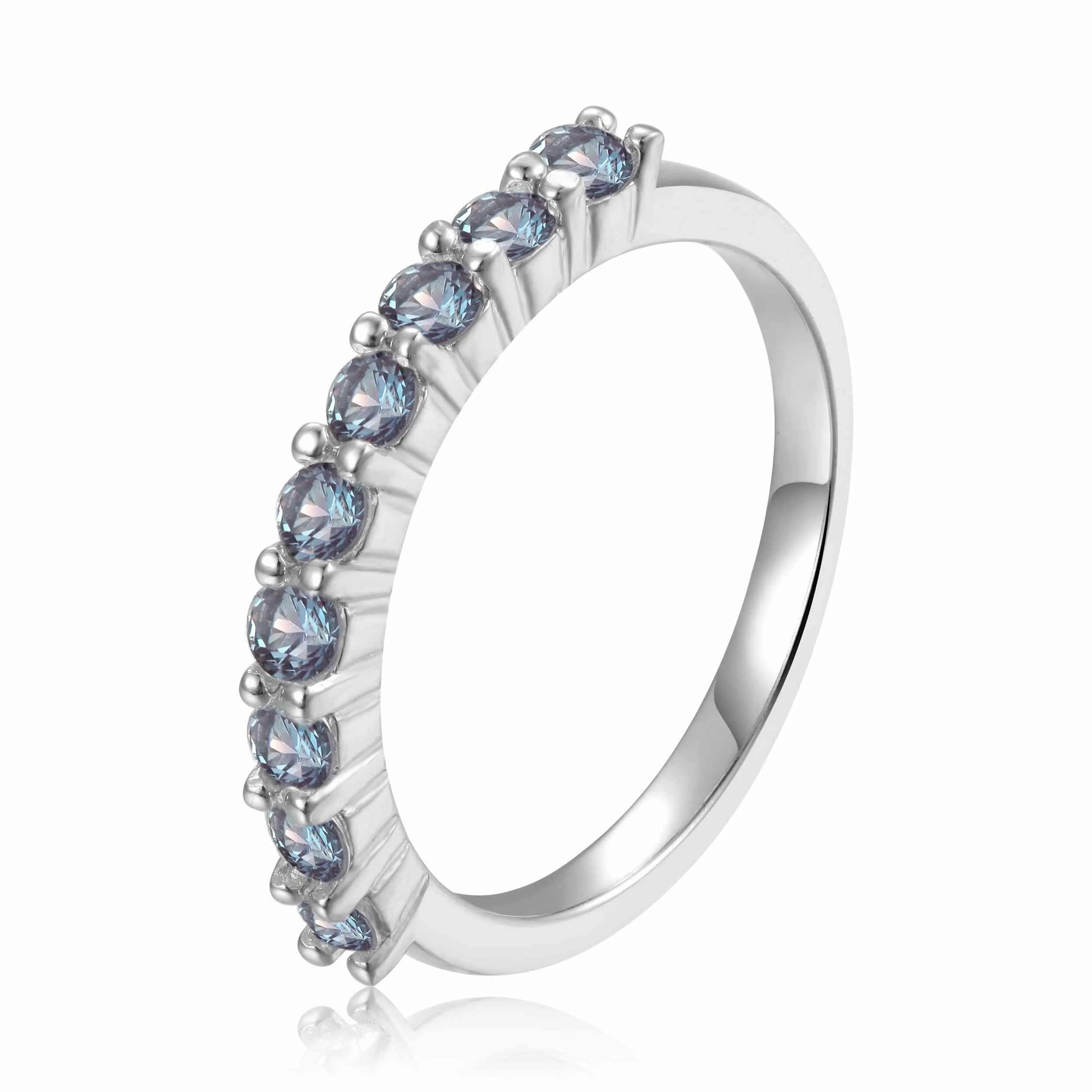 Alexandrite Half Eternity Ring