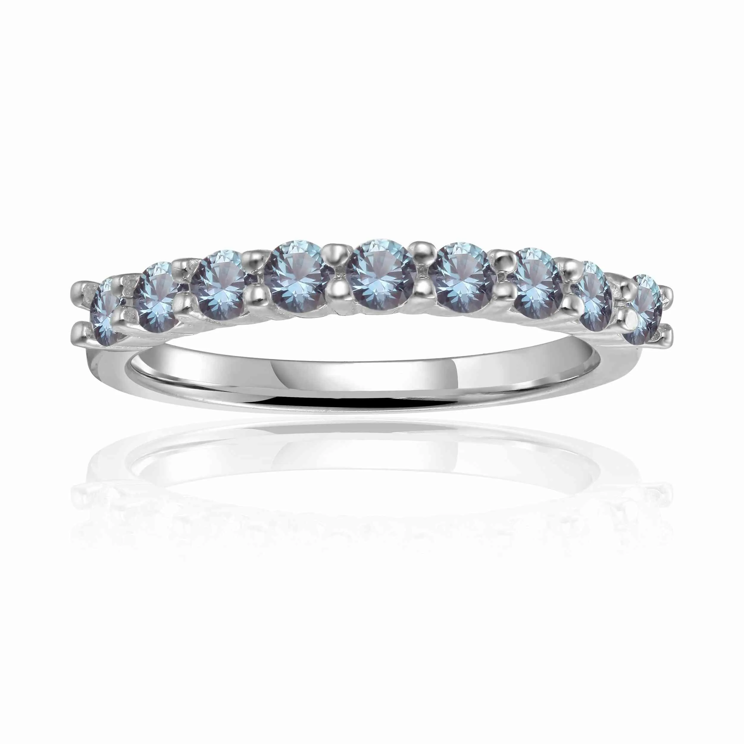 Alexandrite Half Eternity Ring