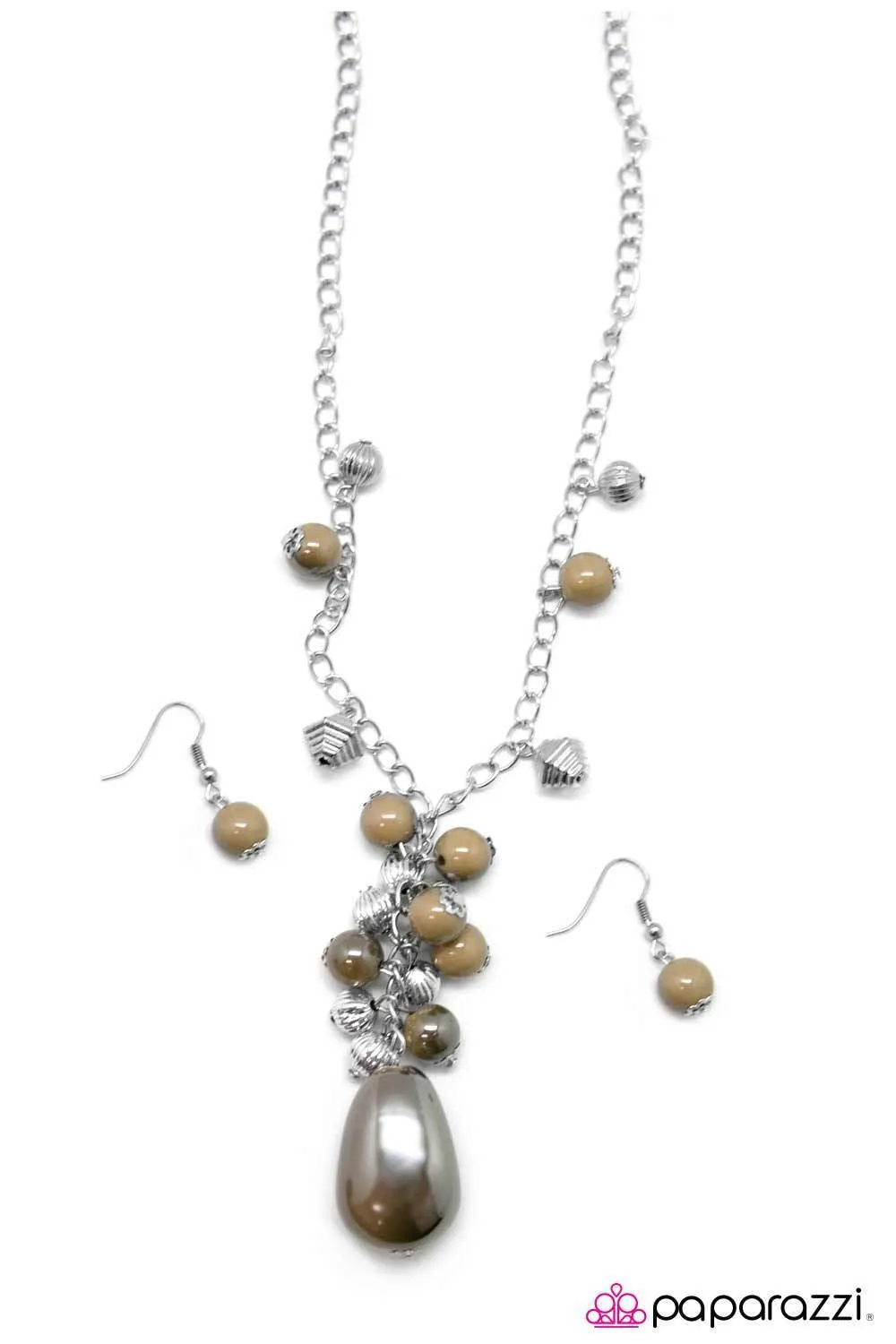 Along For The Ride Silver and Brown Necklace - Paparazzi Accessories