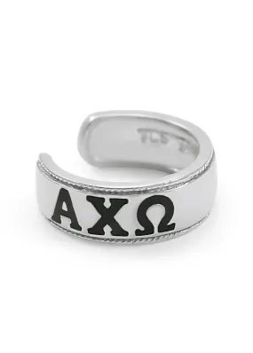 Alpha Chi Omega Sterling Silver Ear Cuff