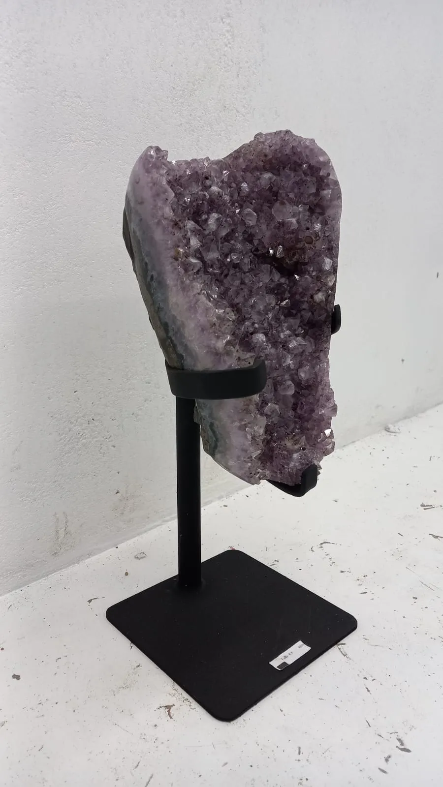 Amethyst Geode from Brazil on Custom Stand- 16 / 15 lbs