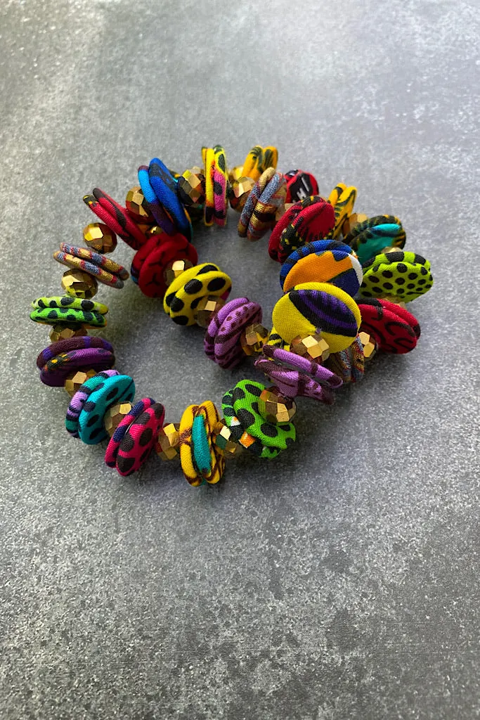 Ankara Button Bracelet