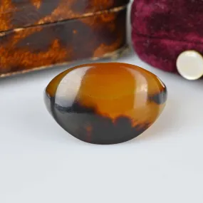 Antique Victorian Rare Carved Tortoise Shell Ring