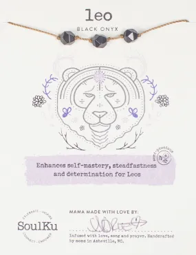 Black Onyx Zodiac Necklace for Leo | 7/23 - 8/22