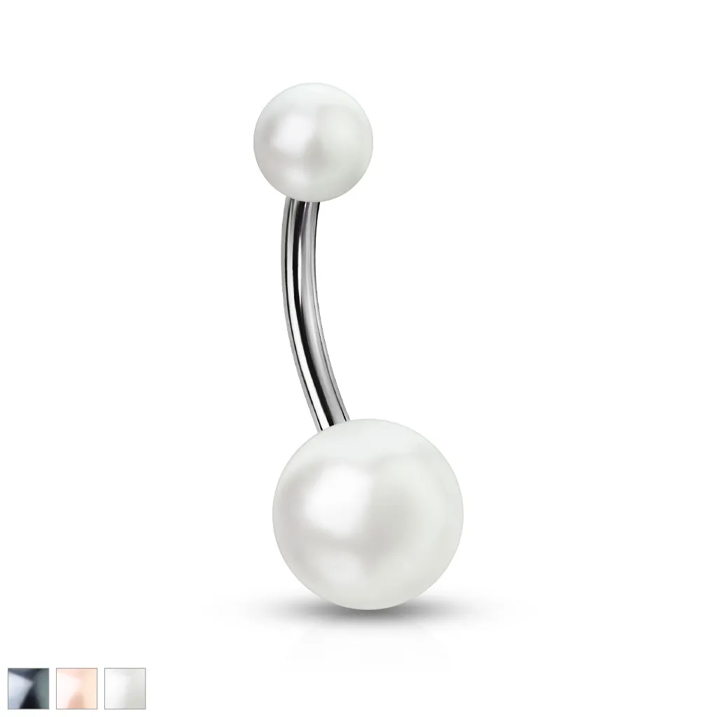 Blue Pearl Belly Ring