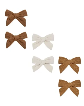 Bow Clip Set – Assorted Colors