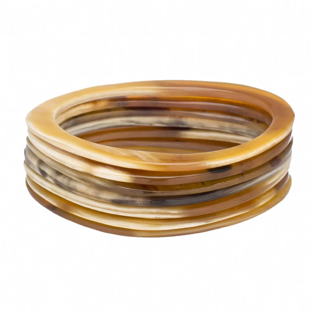 Buffalo Horn Bangle Set