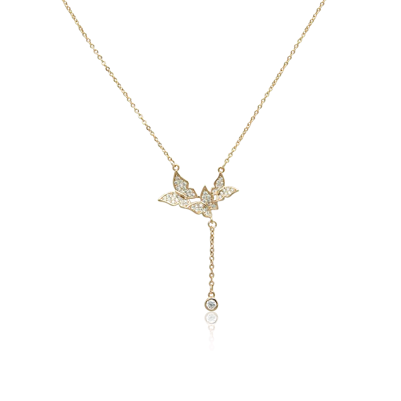 Butterfly Cubic Zirconia  Necklace