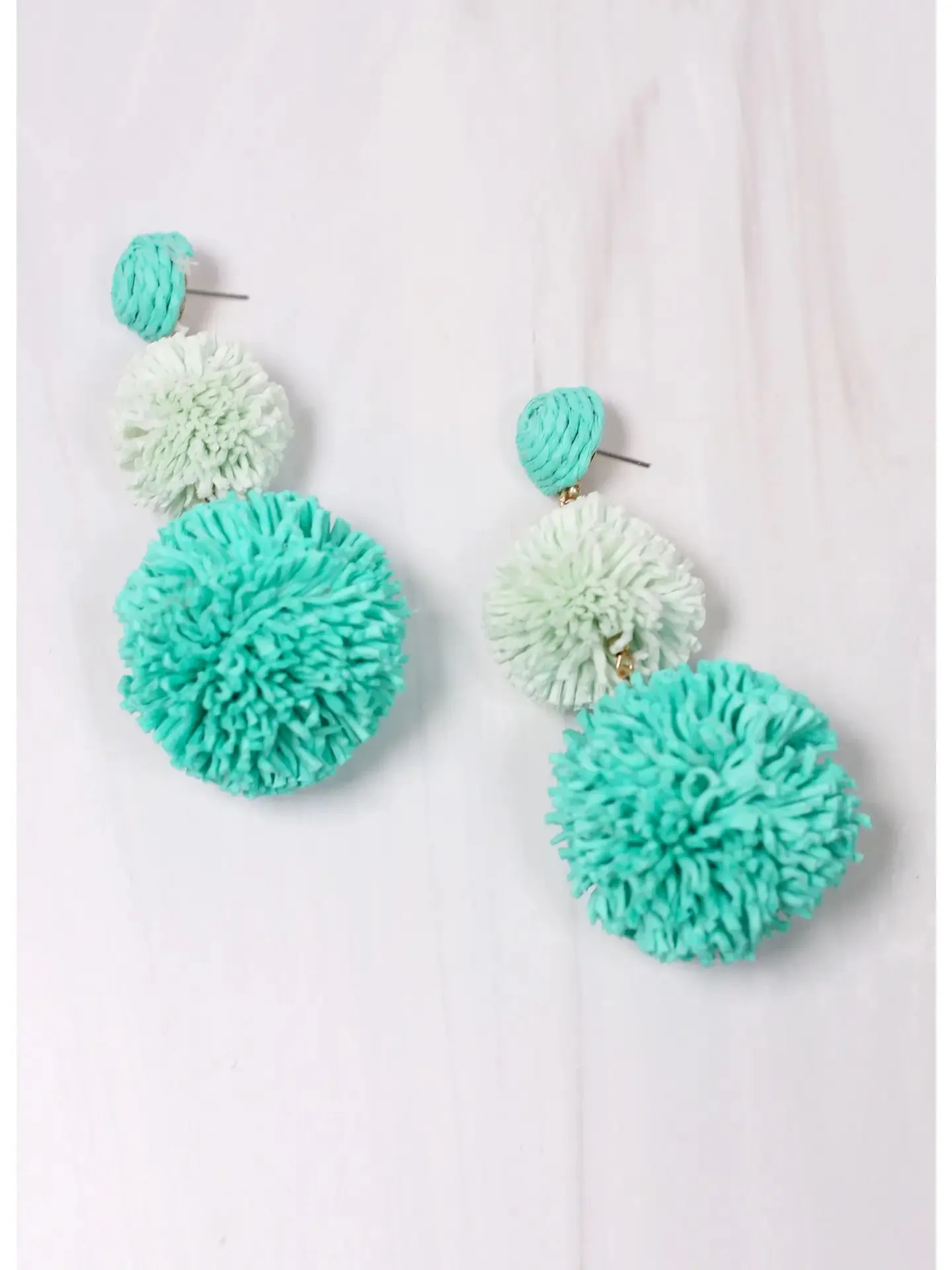 Calhoun Pom Pom Earring - (natural or turquoise)