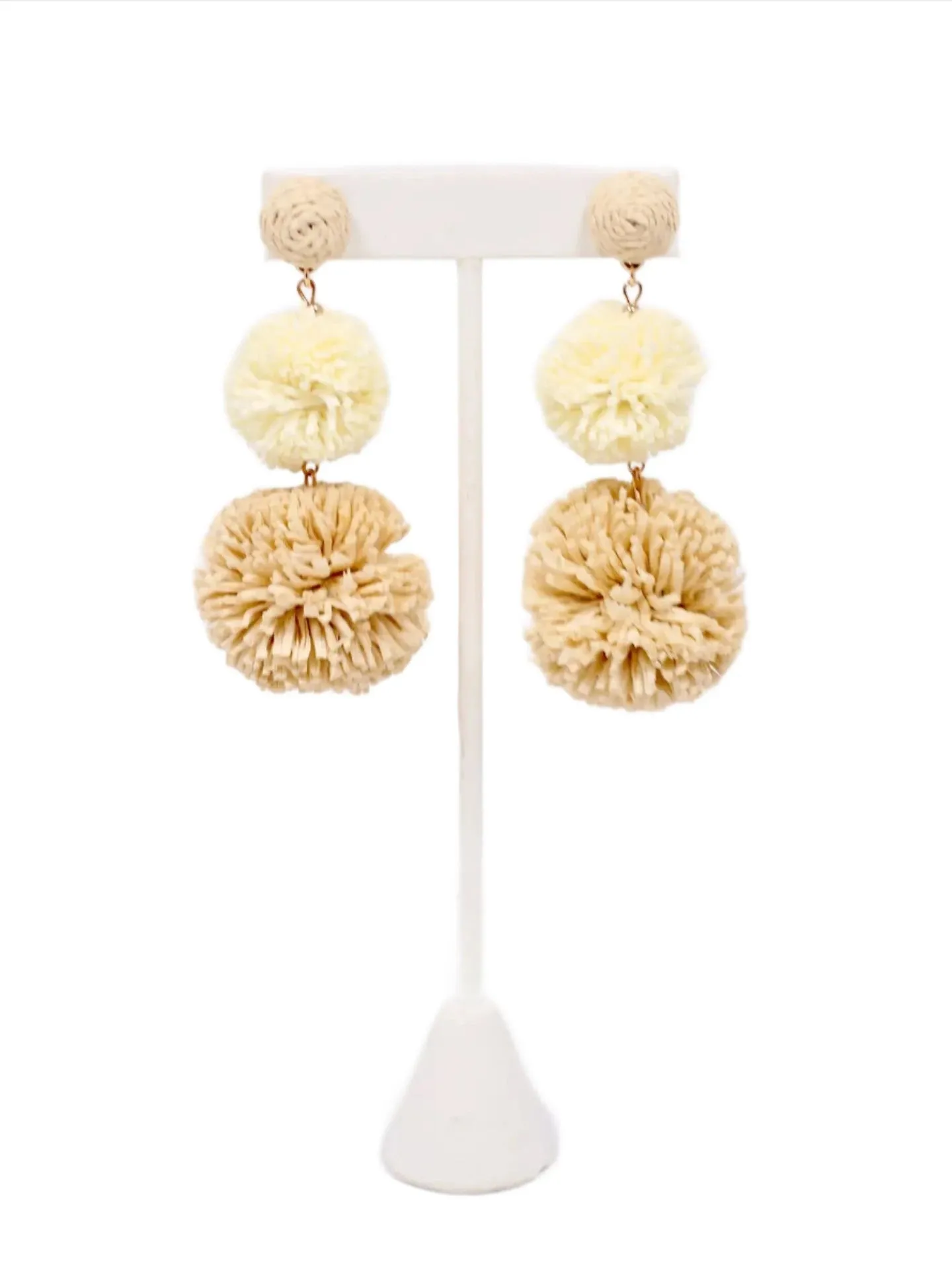 Calhoun Pom Pom Earring - (natural or turquoise)