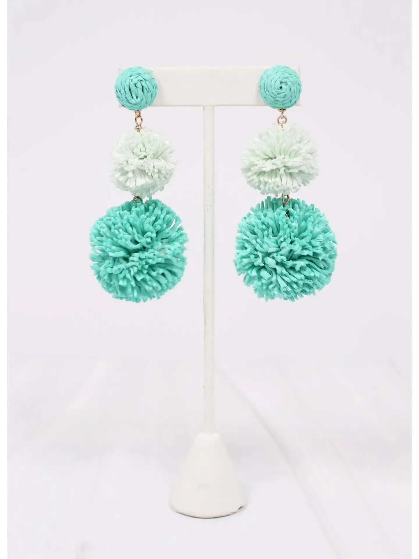 Calhoun Pom Pom Earring - (natural or turquoise)