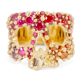 California Sunset Kali Skull Ring - Made to Order