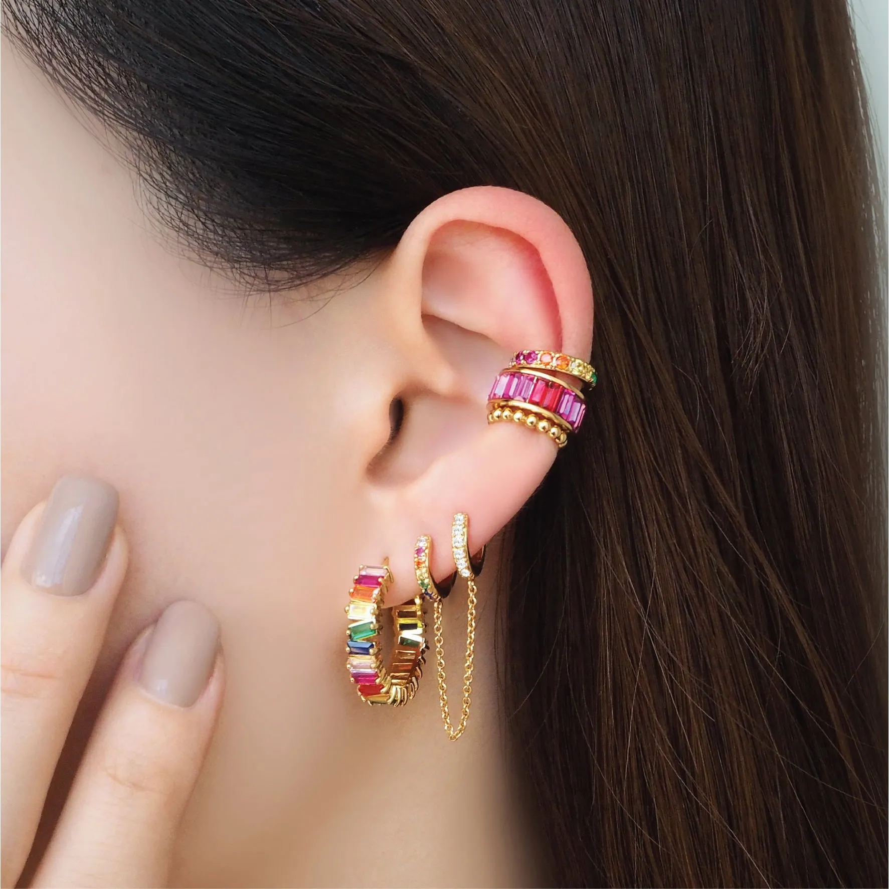 Caviar Ball Ear Cuff