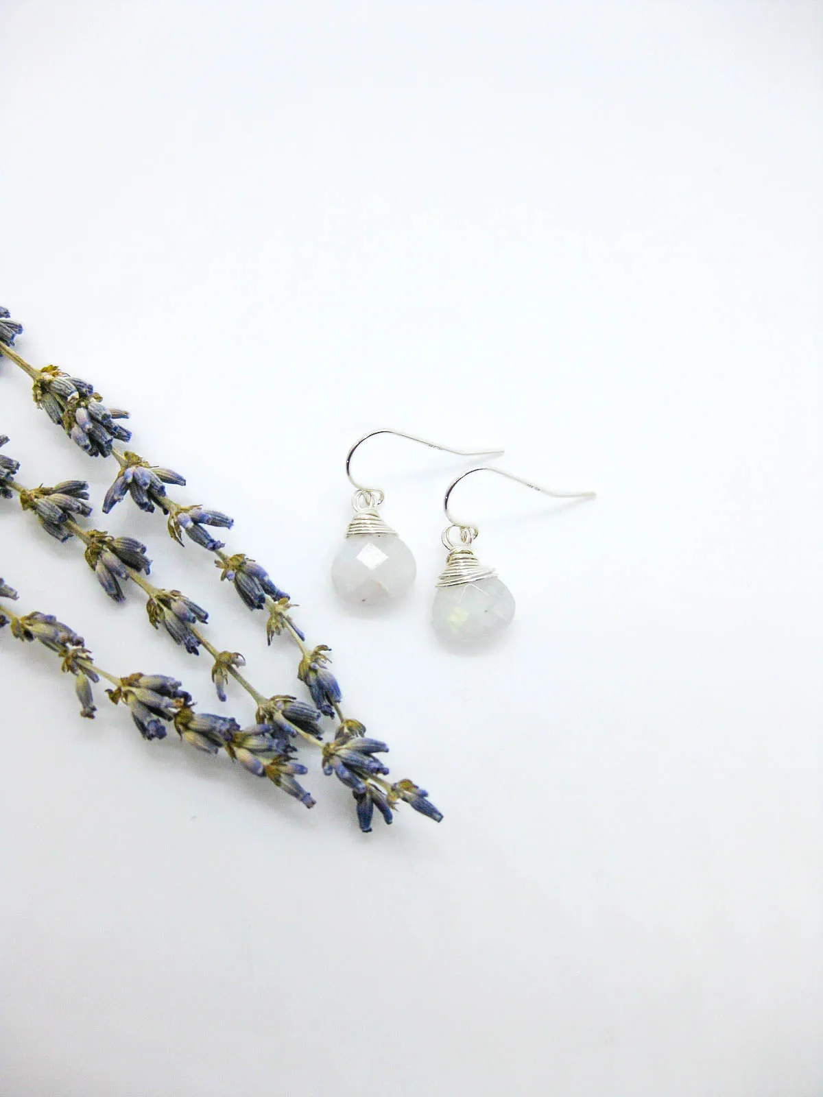 Chamomile: Moonstone Earrings - e674