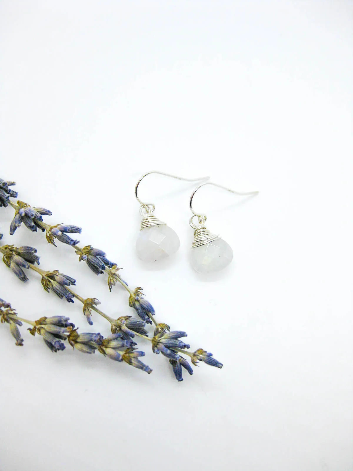 Chamomile: Moonstone Earrings - e674