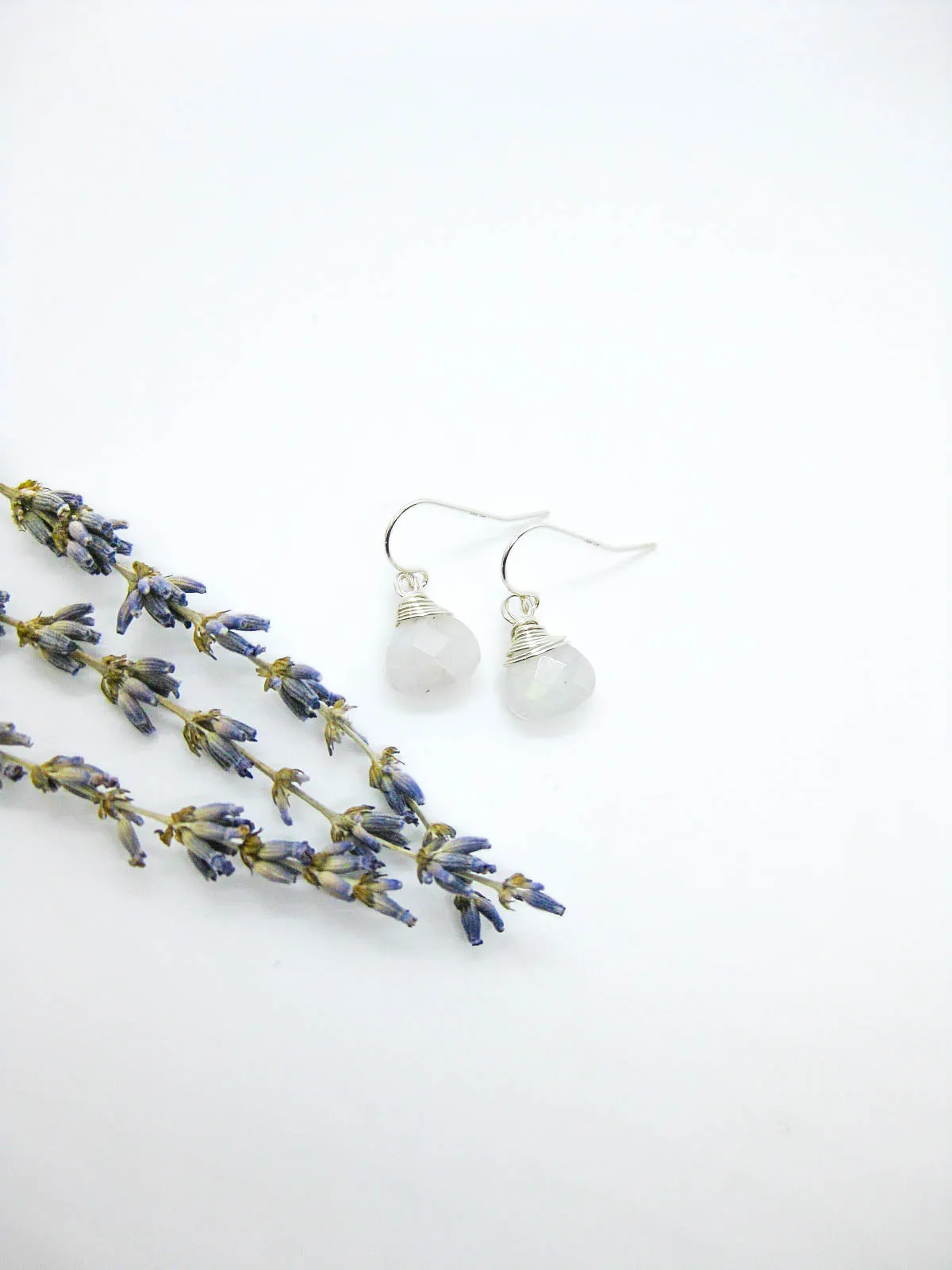 Chamomile: Moonstone Earrings - e674