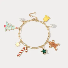 Christmas Tree Gingerbread Man Bracelet