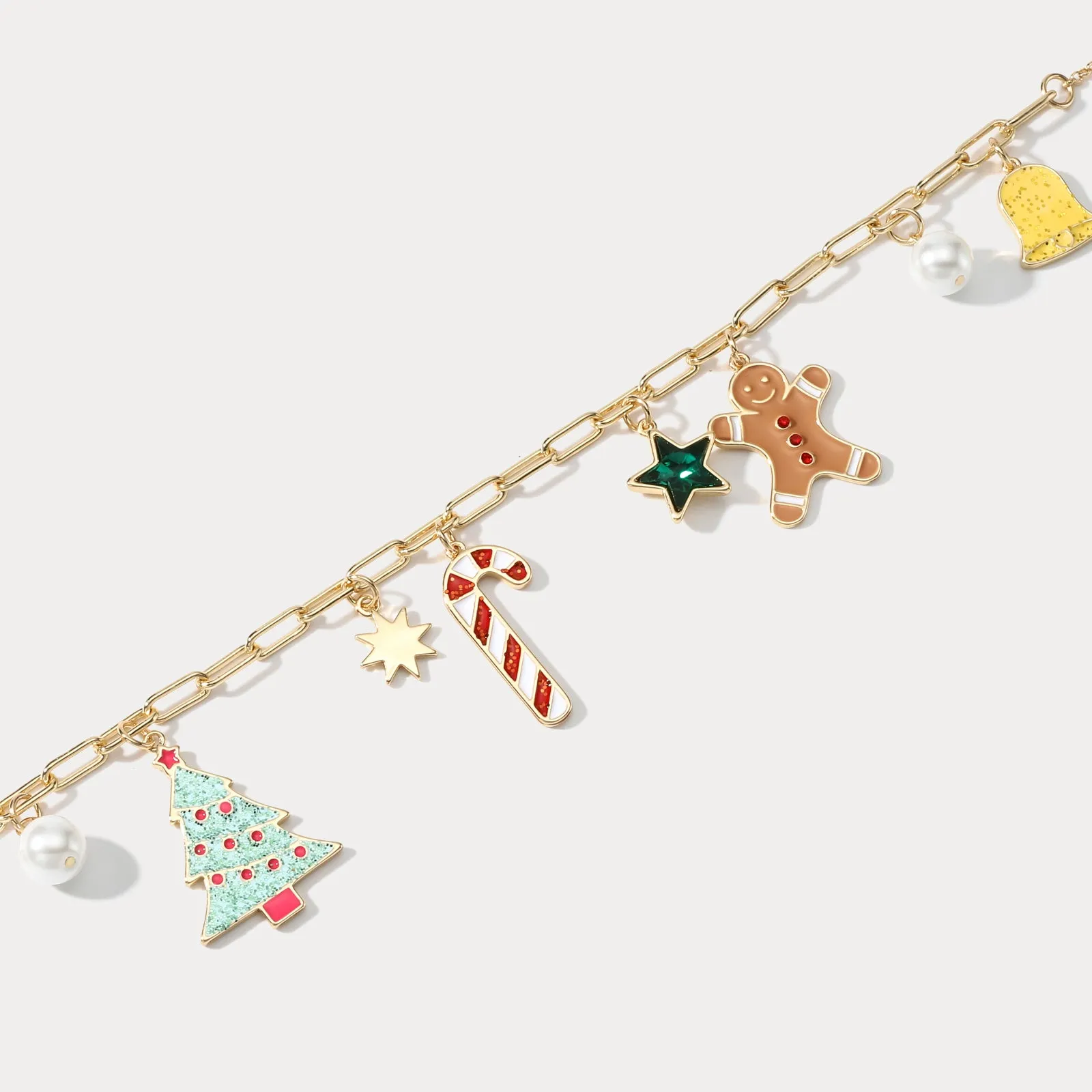 Christmas Tree Gingerbread Man Bracelet