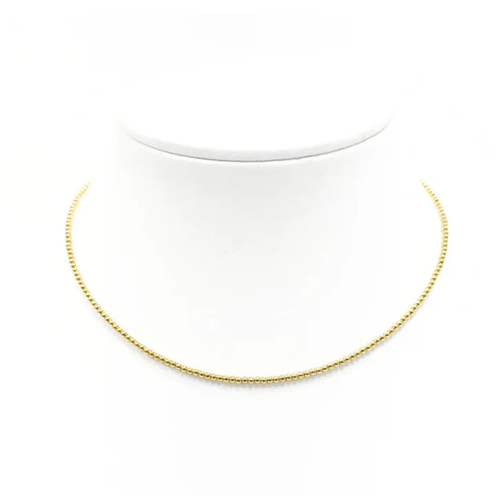 Classic Choker 14K Gold Filled Beaded Necklace