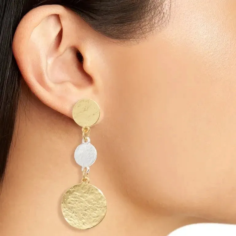 Coin and pearl clip-on earring