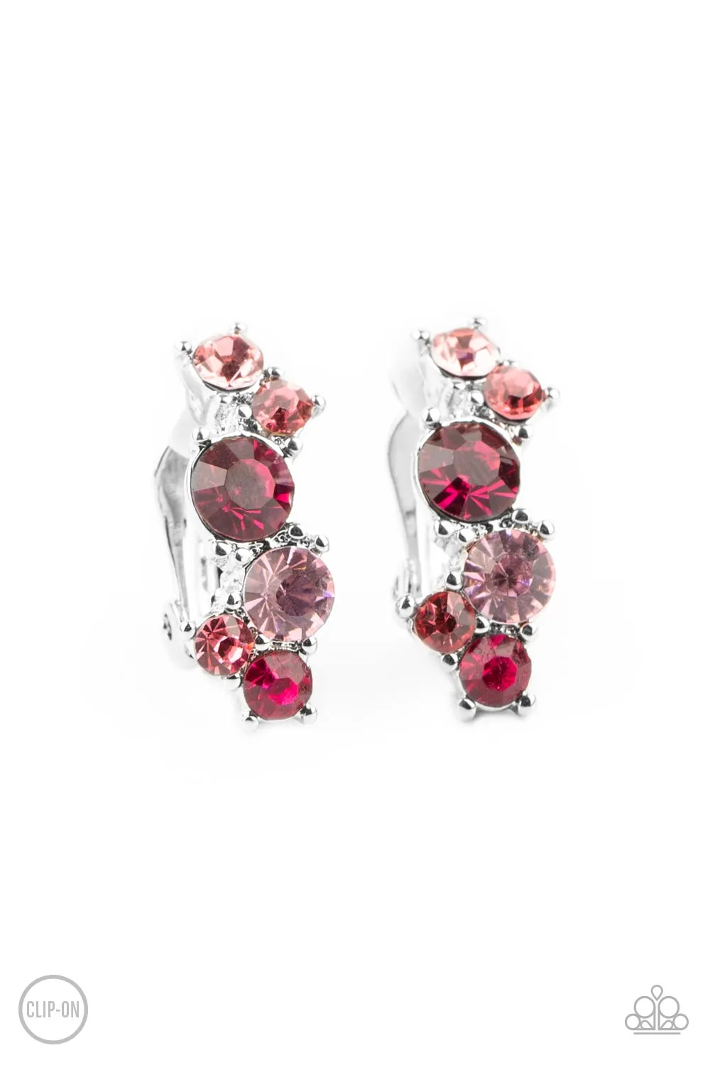 Cosmic Celebration - Pink Clip-On Earring