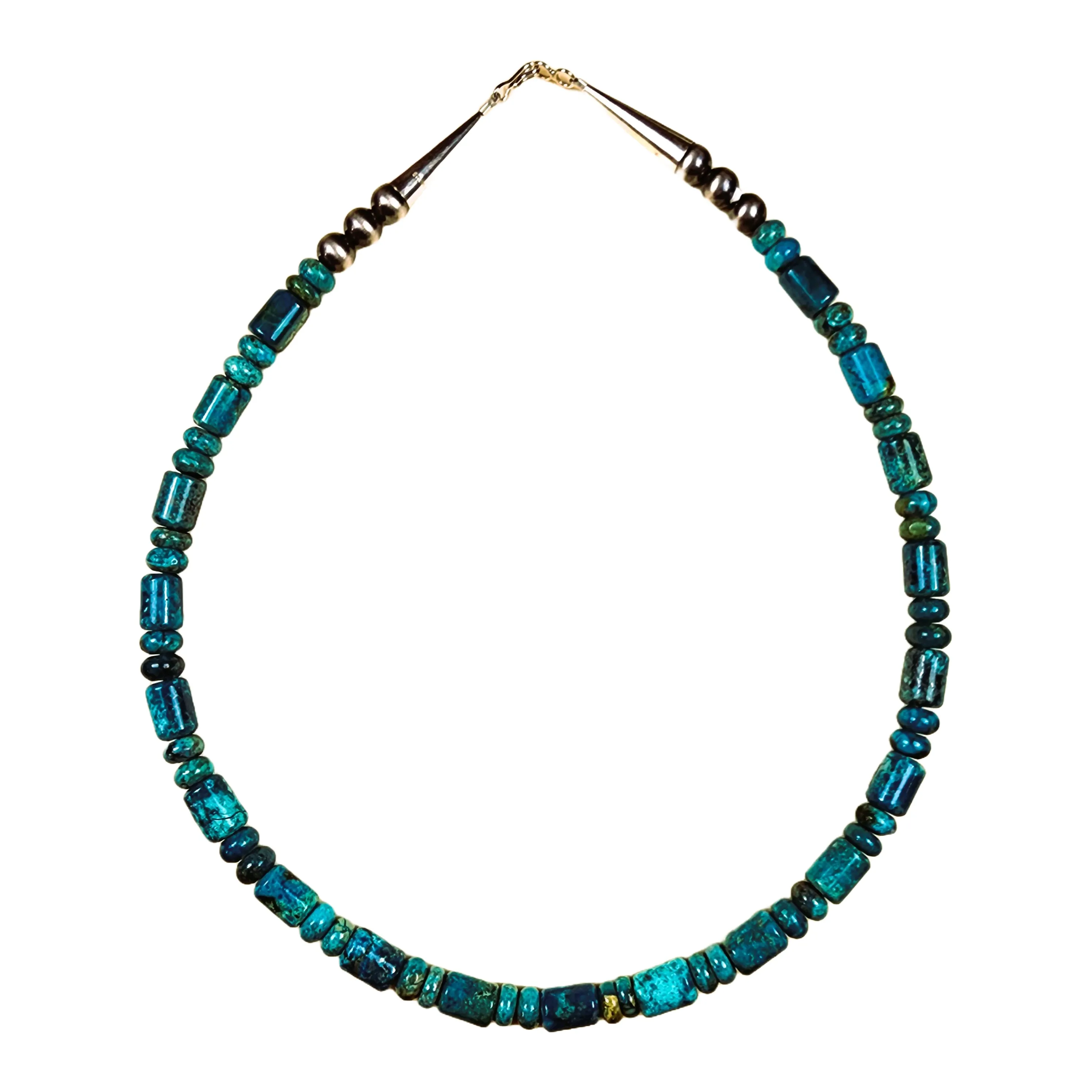 Delicious Teal Turquoise Necklace - 21 Long