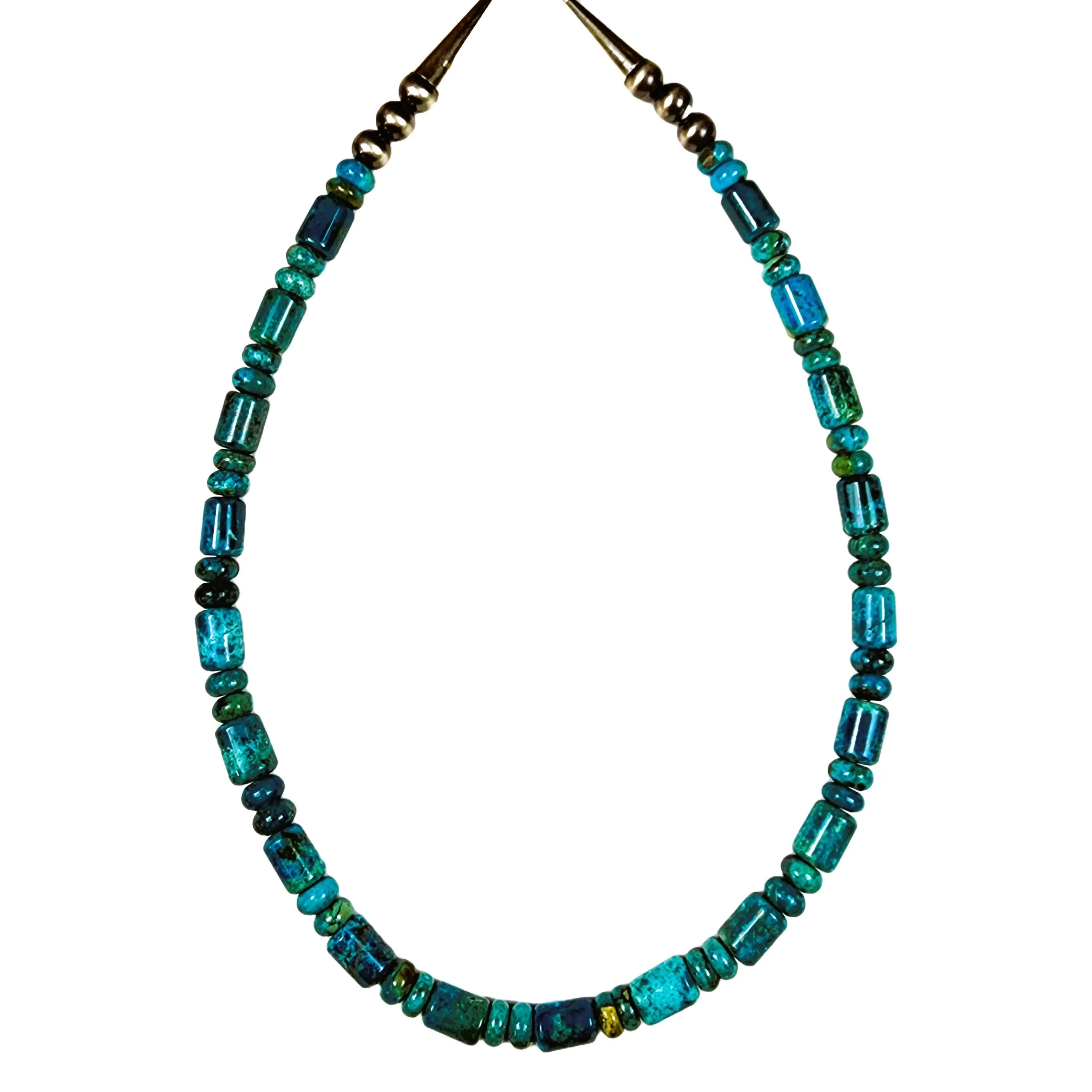 Delicious Teal Turquoise Necklace - 21 Long