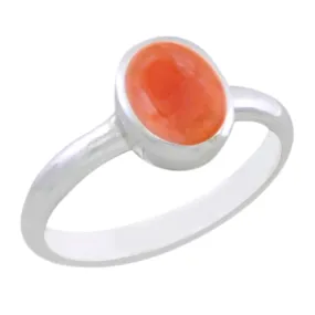 Desirable Gemstones Red Onyx 925 Sterling Silver Ring Homemade Jewelry