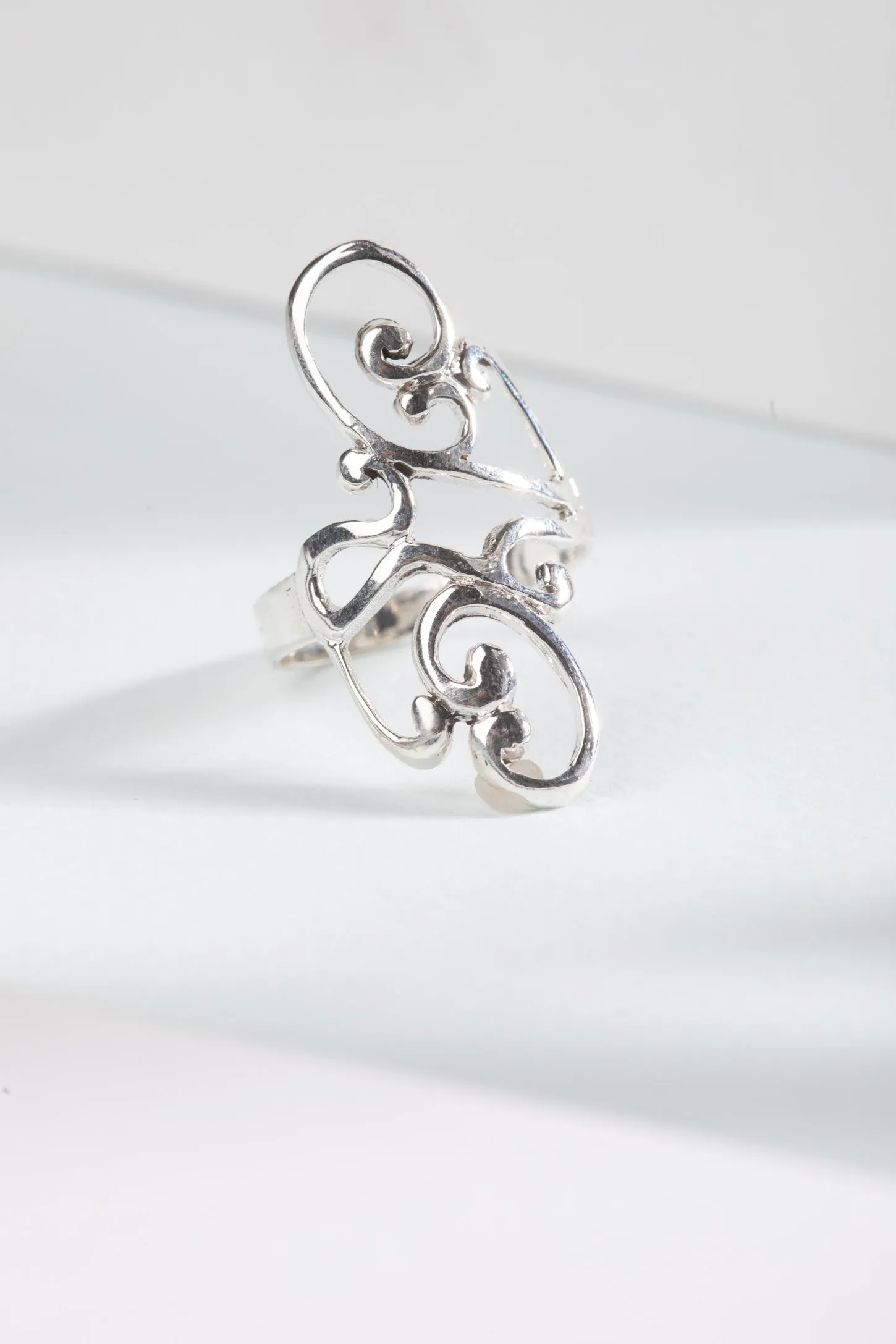 Double Curl Sterling Ring