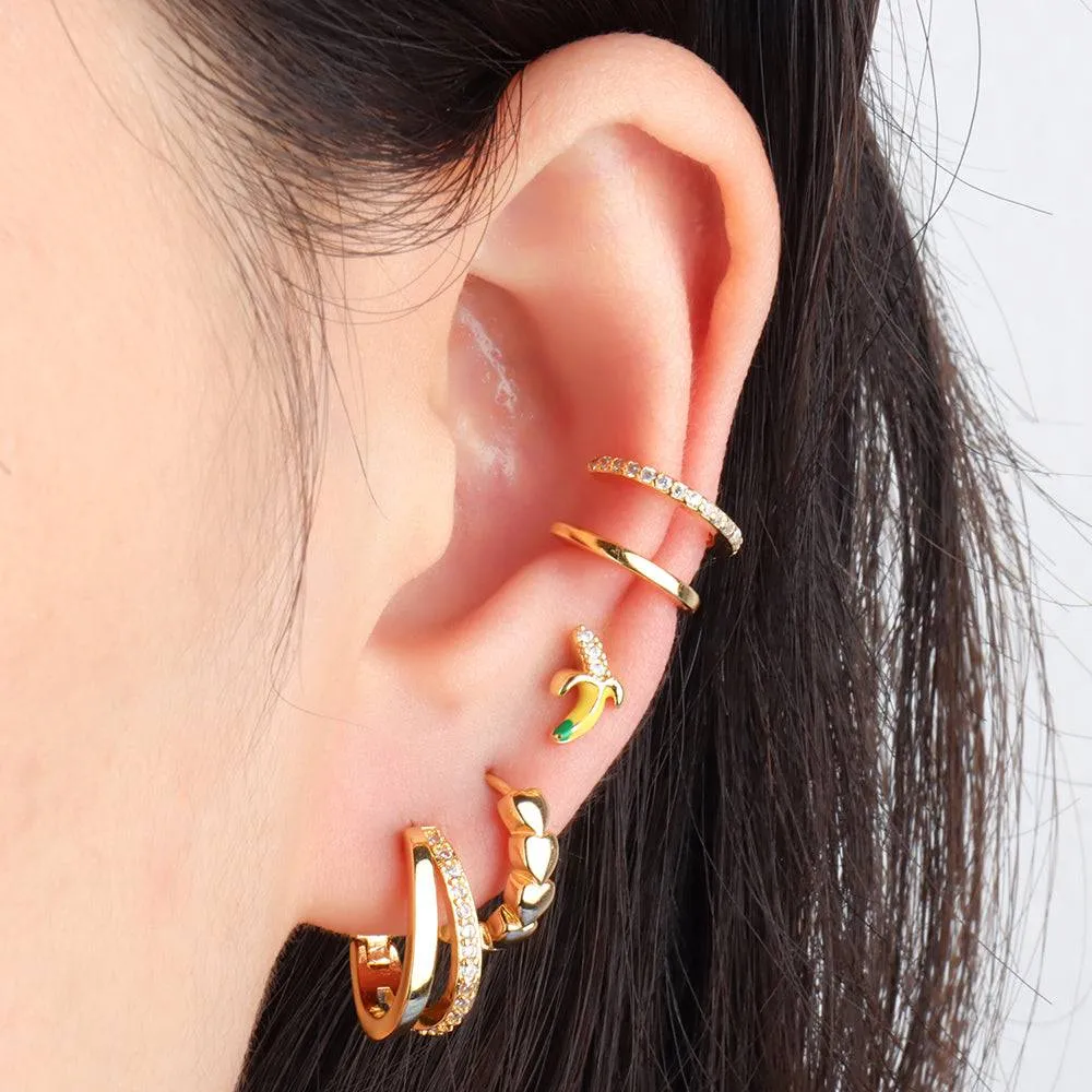 Double Layer Charm Ear Cuff