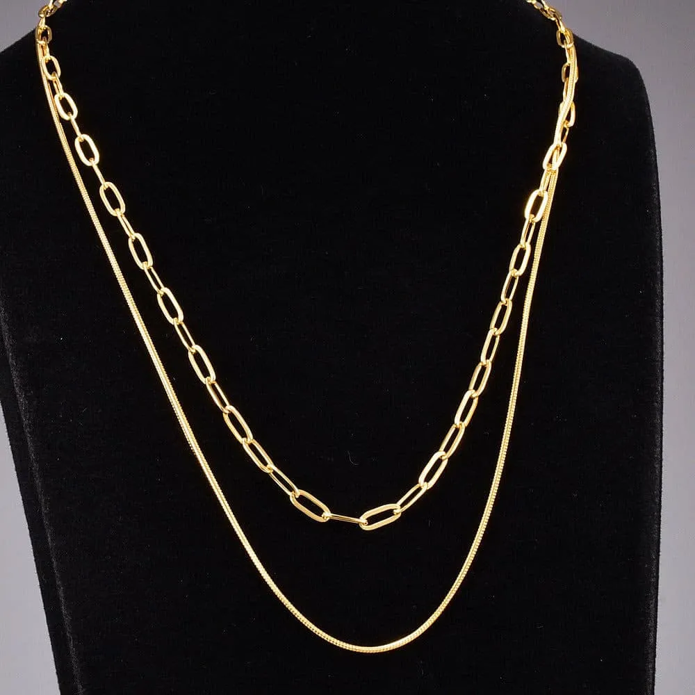 Double Layer Snake Necklace