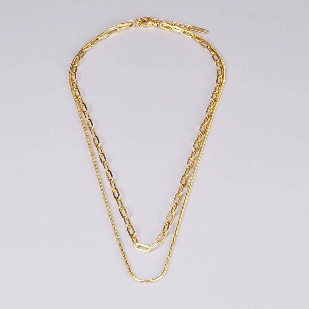 Double Layer Snake Necklace