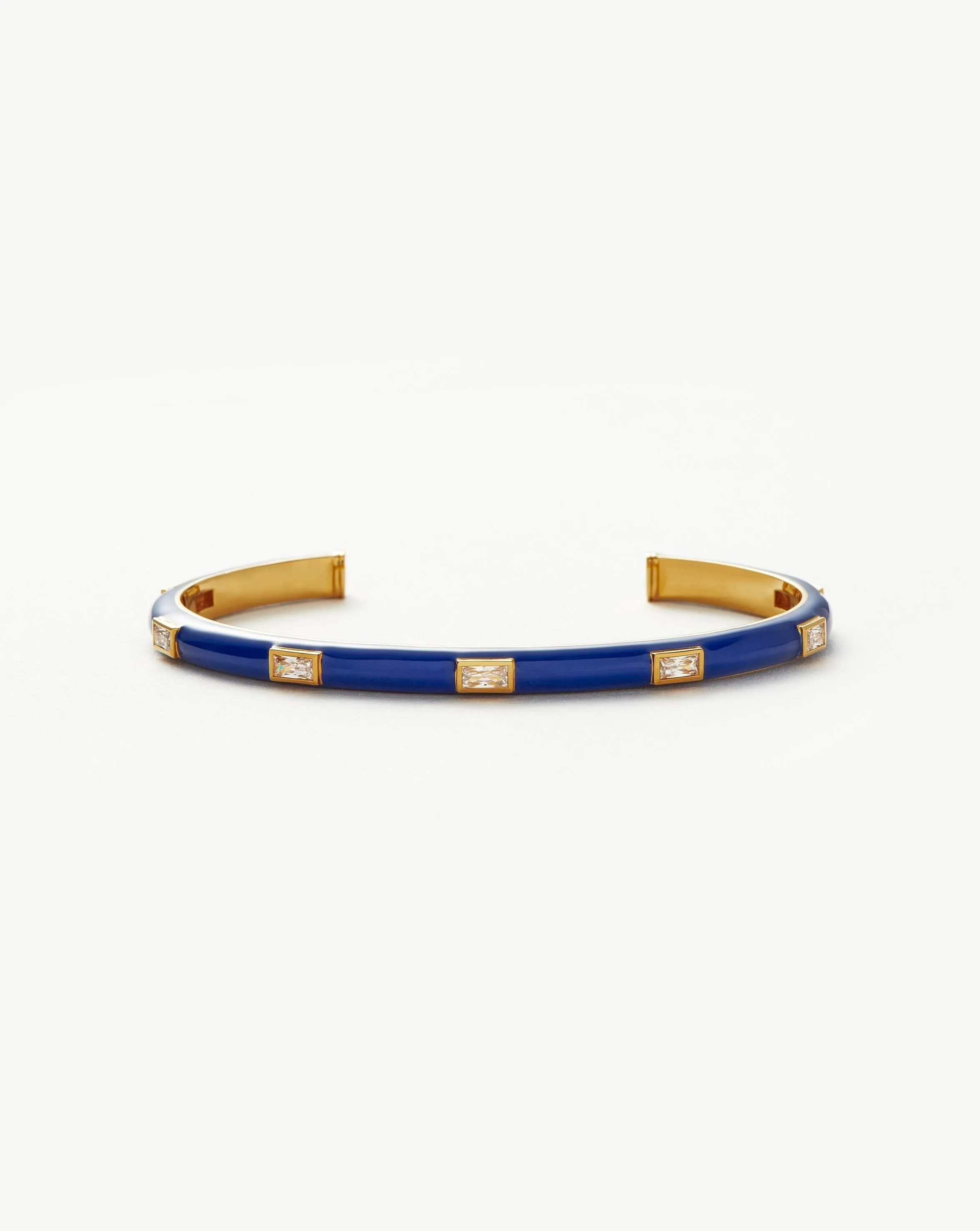 Enamel & Stone Cuff Bracelet