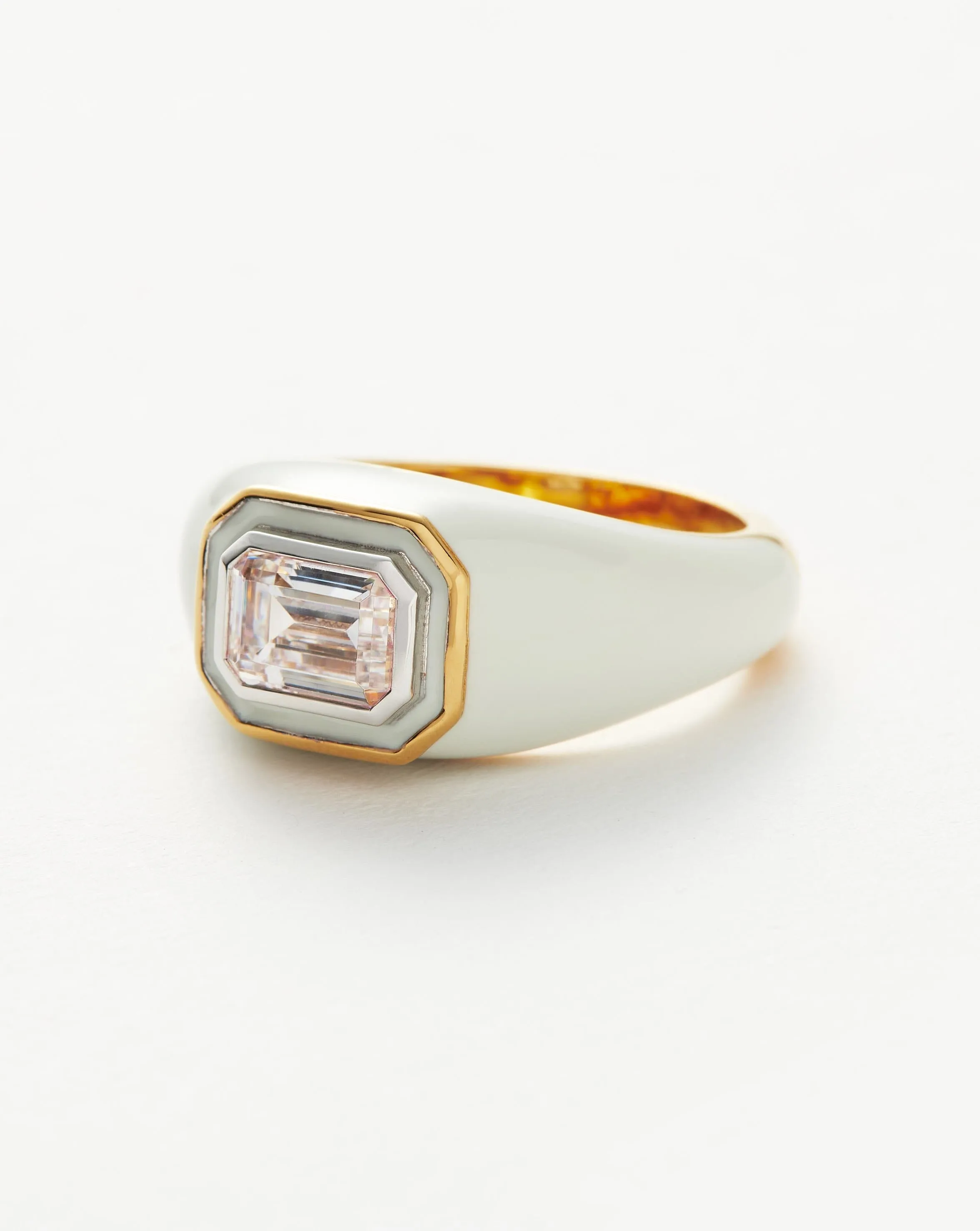 Enamel & Stone Dome Statement Ring