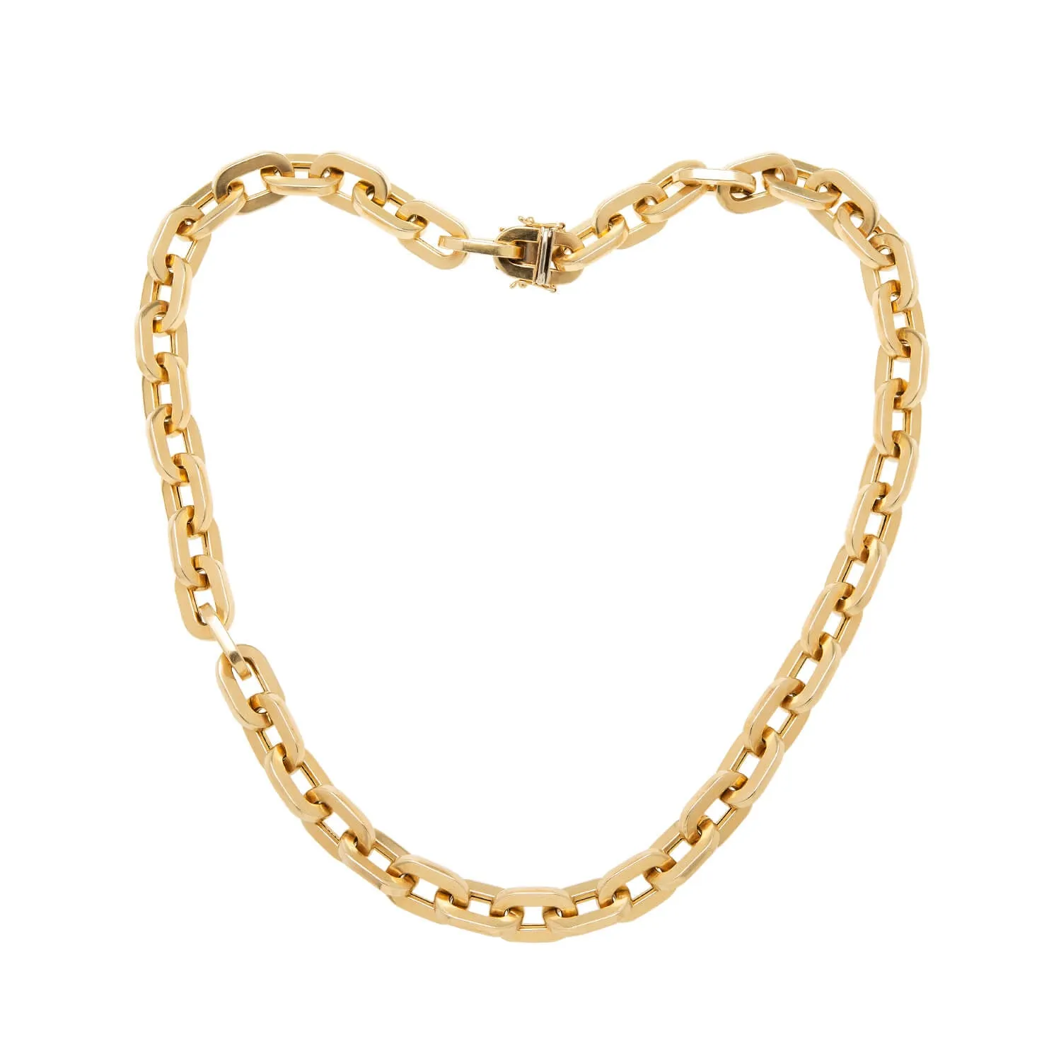 Estate 14k Extra Large Paperclip Link Chain Necklace 65.5g