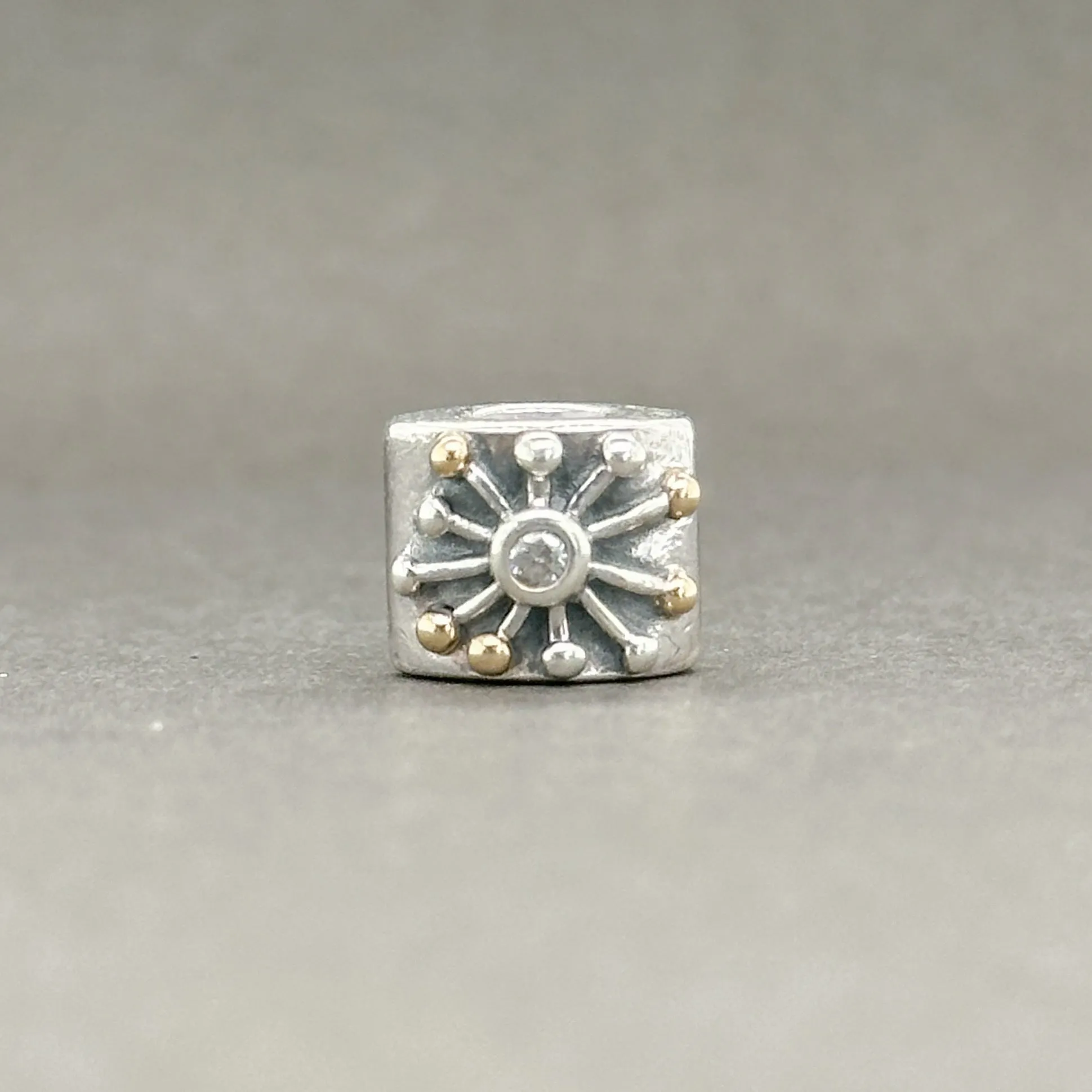 Estate Pandora SS 14 Desert Star CZ Bead Charm