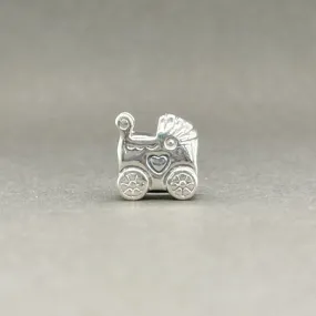 Estate Pandora SS Baby Carriage Bead Charm