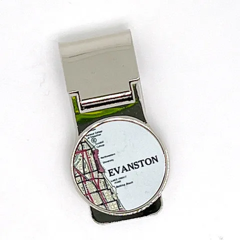 Evanston Map Money Clip