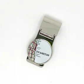 Evanston Map Money Clip