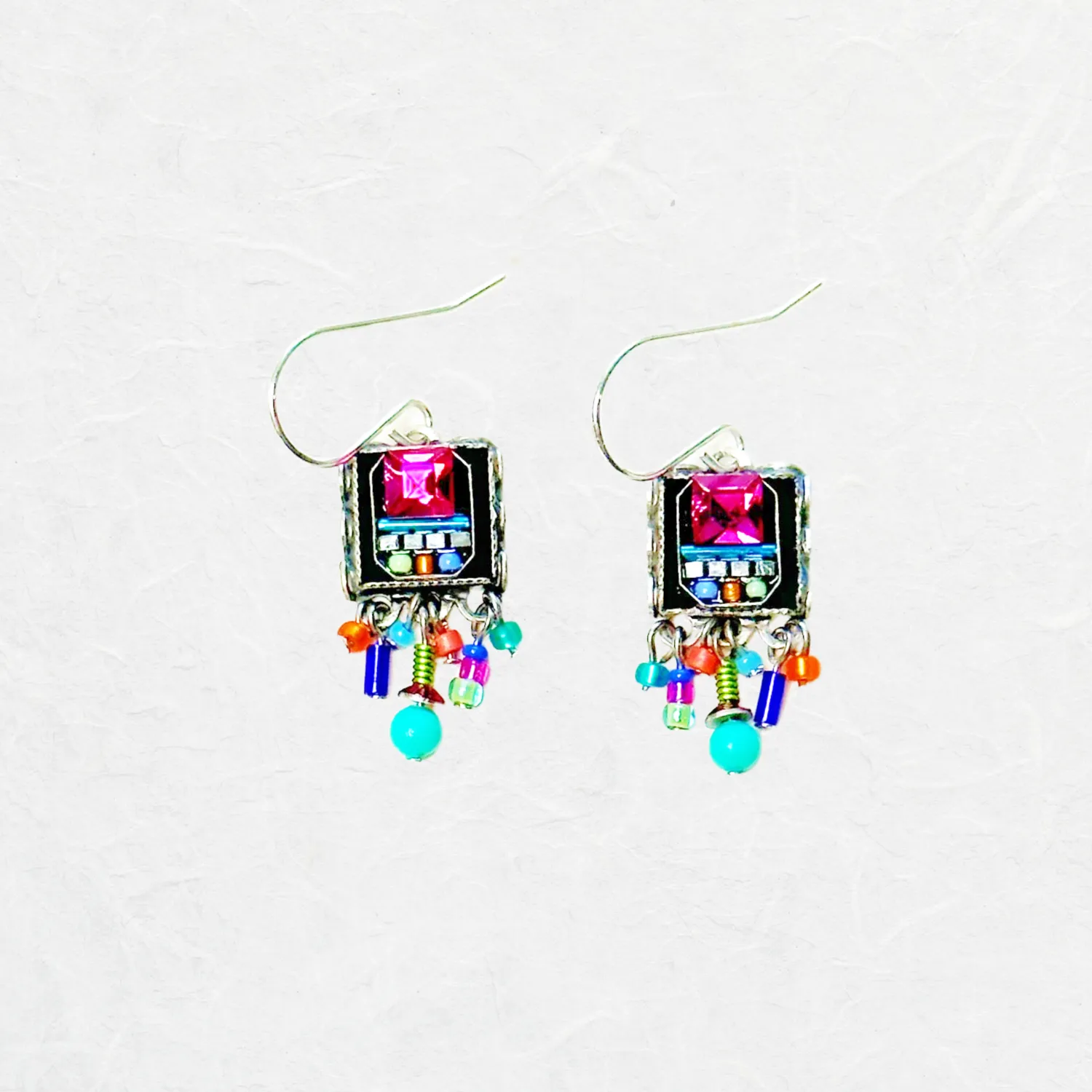 Firefly Milano Square Fringe Earrings