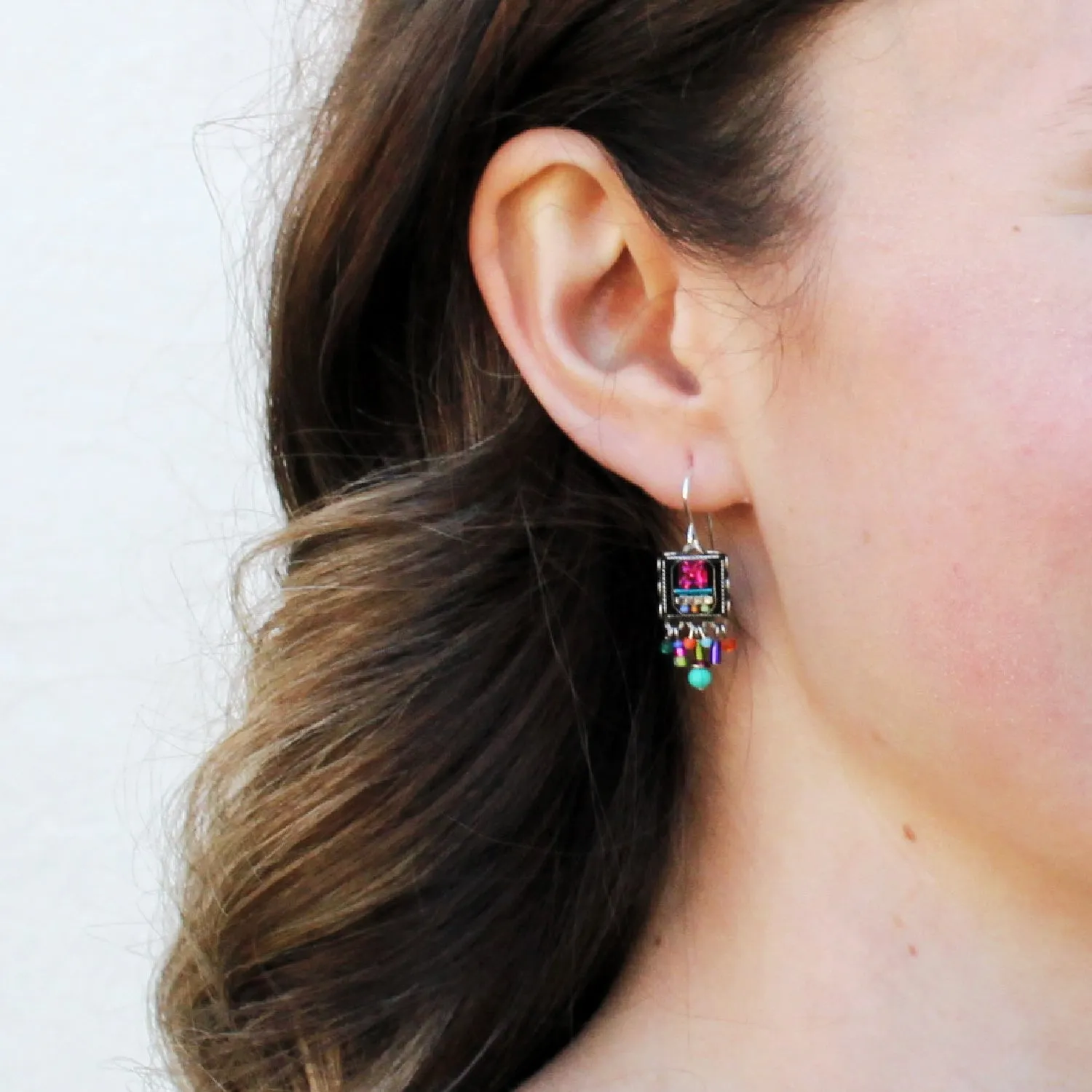 Firefly Milano Square Fringe Earrings