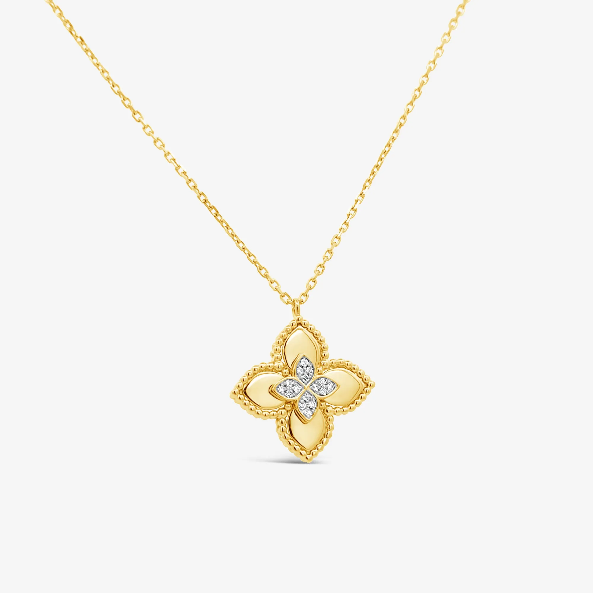 Floral Design Diamond Pendant