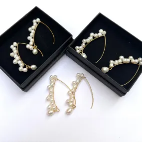 Freshwater Pearl Wrapped Drop Earrings